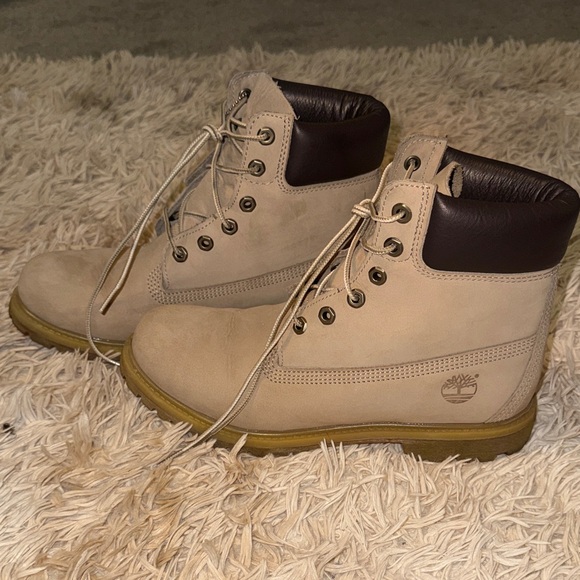 Timberland Men's Beige and Brown Boots - 10
